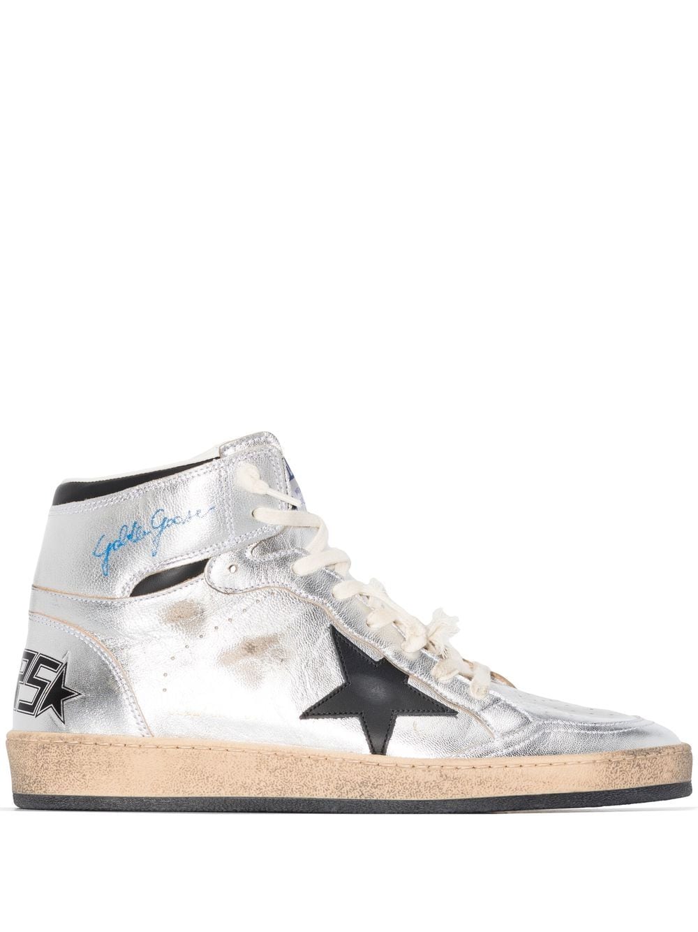 Silver-tone Sky-Star high-top sneakers - women